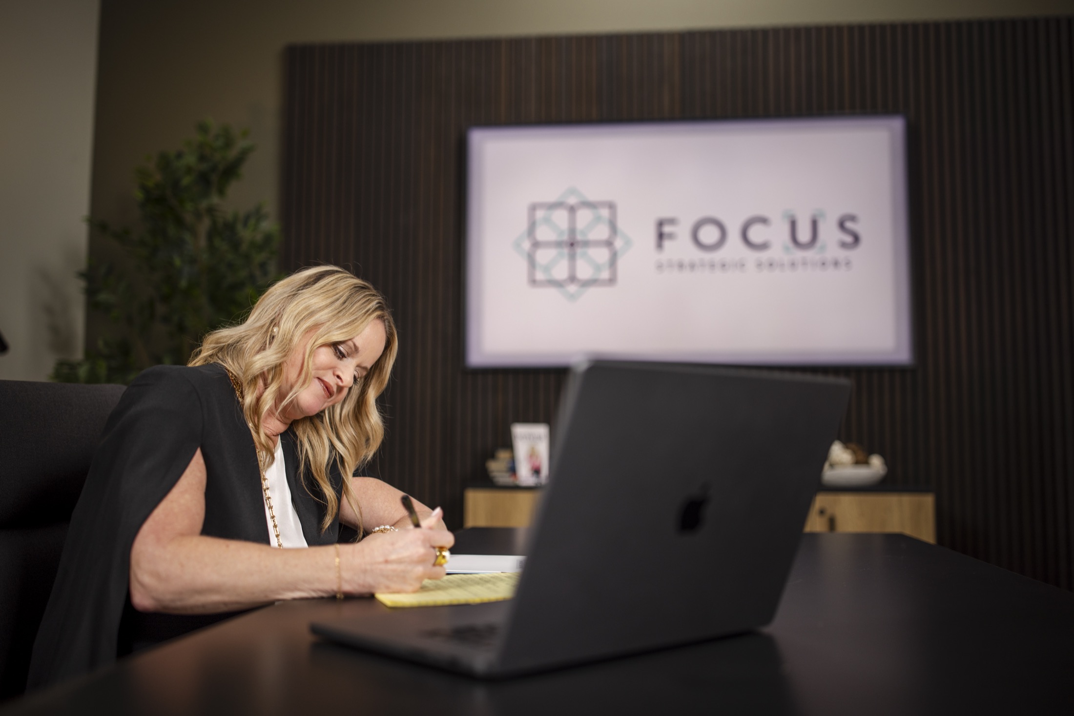 Kara Stewart and Genevieve Stewart at the FOCUS office